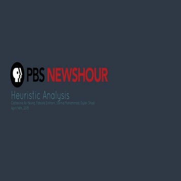 Heuristic Analysis - PBS Newshour Website