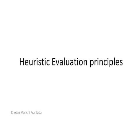 Heuristic evaluation principles