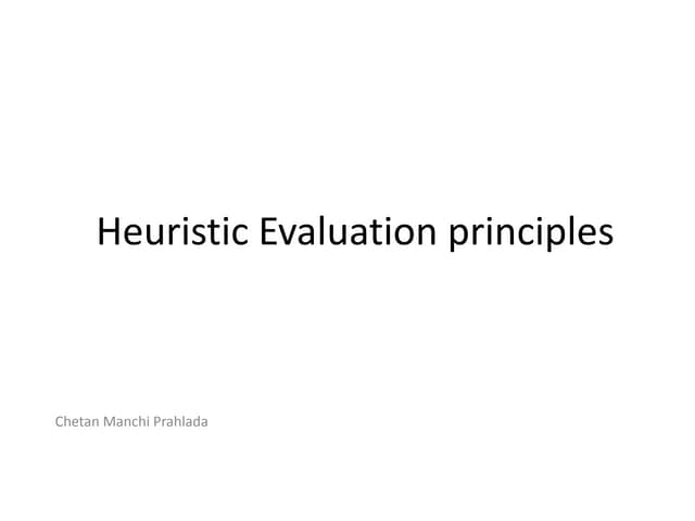 Heuristic evaluation principles