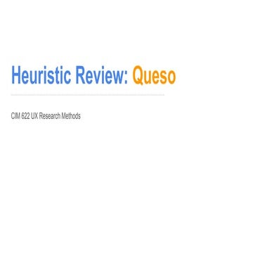 Heuristic Review Presentation