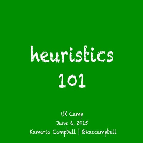 Heuristics 101: Understanding and Applying Design Principles