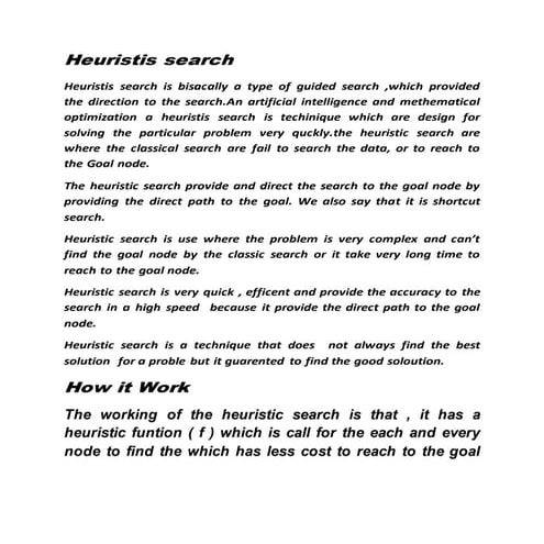 Heuristis search