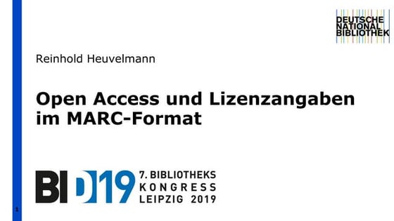 Open Access und Lizenzangaben im MARC-Format