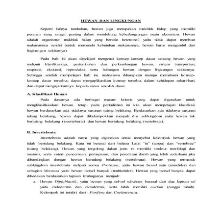 Hewan dan lingkungan