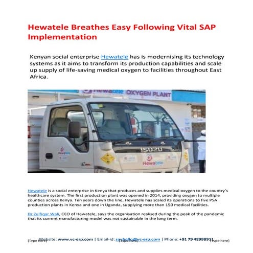 Hewatele Breathes Easy with Successful SAP Implementation