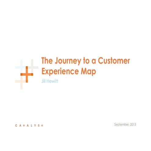 UX STRAT 2013: Jill Hewitt, Journey to a Customer Experience Map