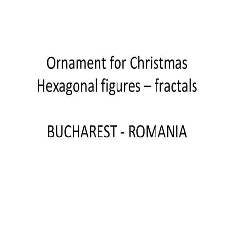 Hexagonal figures fractals