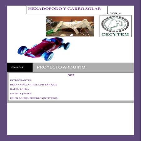 Hexapodo y carro solar