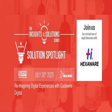 Webinar for July 2020 - Insights to Solutions Spotlight: Re-imagining ...