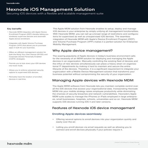Hexnode iOS Management solution