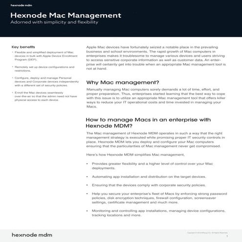 Hexnode Mac Management