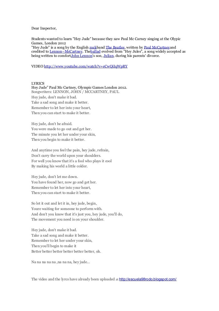 Don T Let Me Down Beatles Letra Hey jude