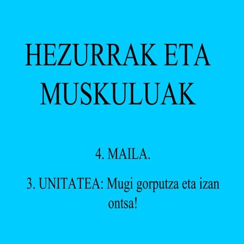 Hezurrak eta giharrak