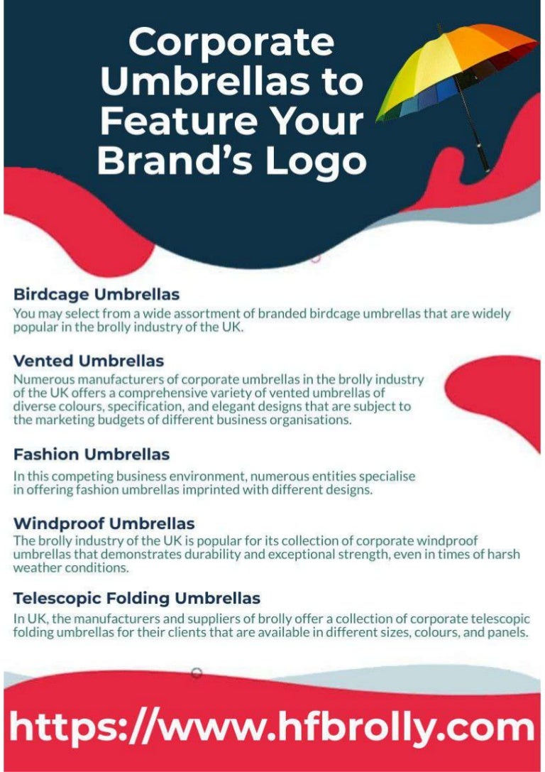 Corporate Umbrellas To Feature Your Brand's Logo