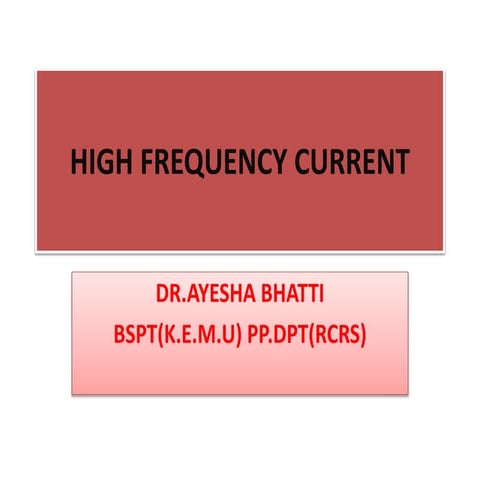 High frequency current 