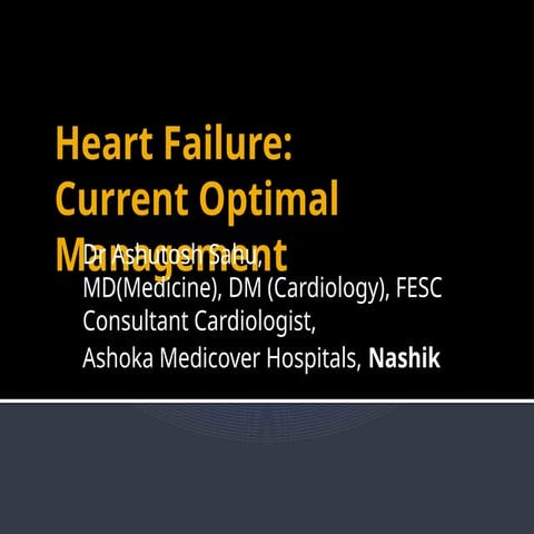 CURRENT MANAGEMENT OF CONGESTIVE HEART FAILURE | PPTX