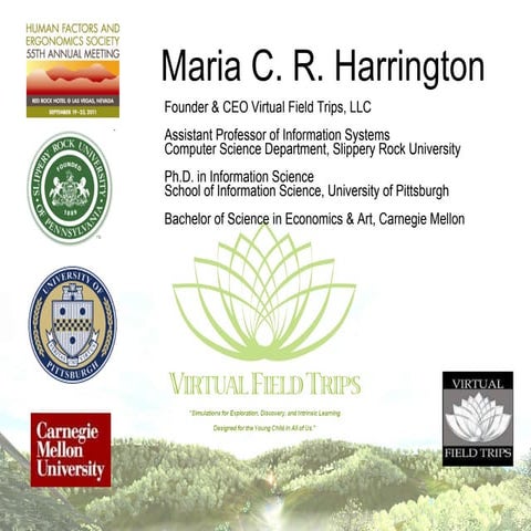 Human Factors and Ergonomics  2011 Maria C. R. Harrington