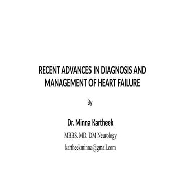 Recent Advances in Diagnosis and Management of Heart Failure | PPTX