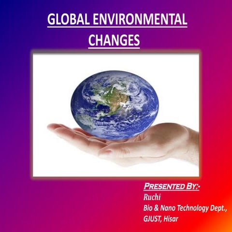 GLOBAL WARMING & OZONE DEPLETION