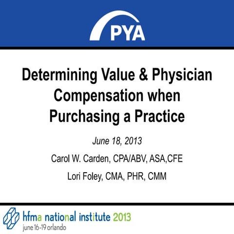 Determining Value & Physician Compensation When Purchasing a Practice