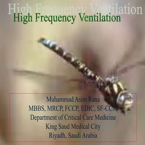 High Frequency Oscillatory Ventilation