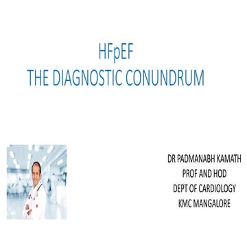 HfpEF Webinar by Dr.P kamath