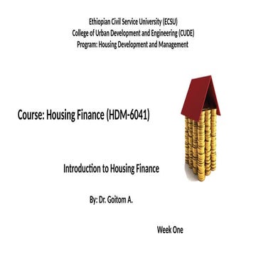 Introduction to Housing Finance Lecture Note.pptx