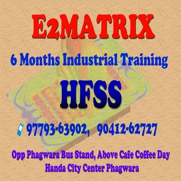 6months industrial training in hfss, ludhiana