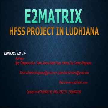 Hfss final year project in ludhiana