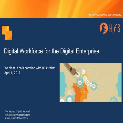 HfS Webinar - Digital Workforce for the Digital Enterprise