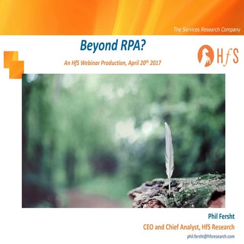 HfS Webinar Slides: Beyond RPA