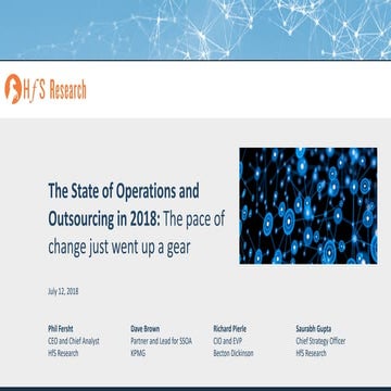 HfS Webinar Slides: State of Operations and Outsourcing 2018