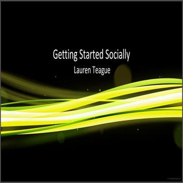 Getting Started Socially, for Hospitality Professionals