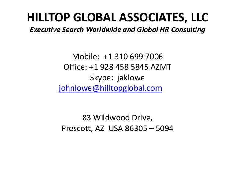 Hilltop Global Executive Search Presentation