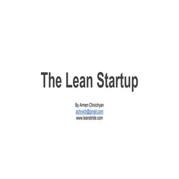 Lean Startup 