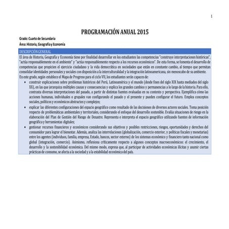 Hge programacion anual