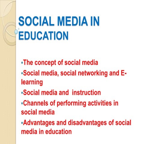 Social Media in Education