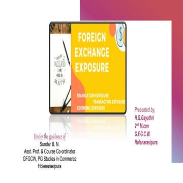 Foreign Exchange Exposure