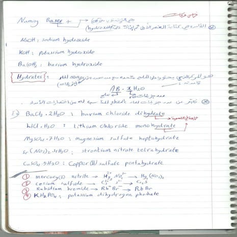طرق التسميه للمركبات الكيميائيه