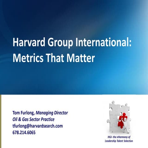 Harvard Group International Perfromance Metrics- So What!!!
