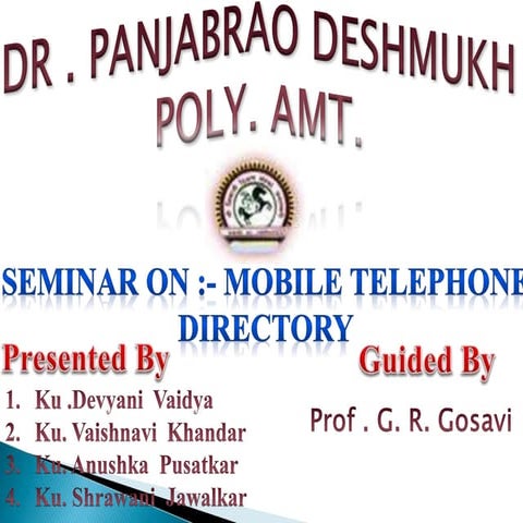 Seminar on telephone directory