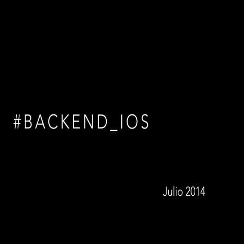 Backend i os
