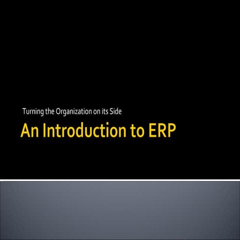Huge Presentation to Explain ERP