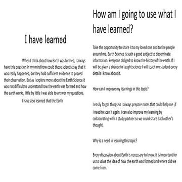 Scrapbook about Earth science