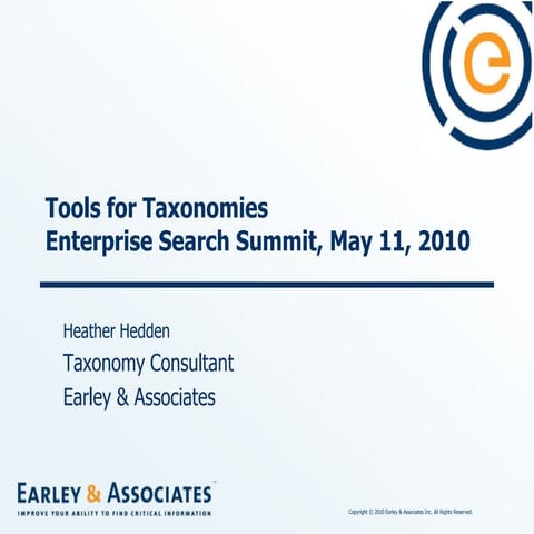 Tools for Taxonomies