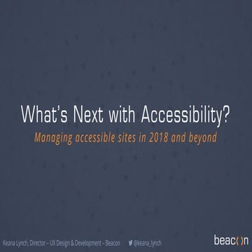 What’s Next with Accessibility?