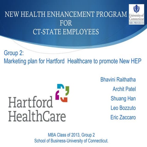 Marketing proposal to Hartford Healthcare