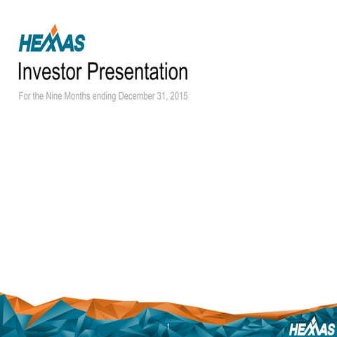  Hemas Holdings PLC Investor Presentation Q3 - 2015/16