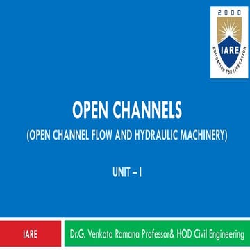 OPEN CHANNELS 