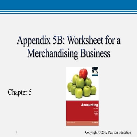 Worksheet for a Merchandising Business.ppt
